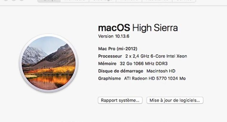 Mac Pro 2*2,4 Ghz 6-core Intel Xeon 3,5 To