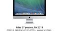 iMac 27 pouces, fin 2013