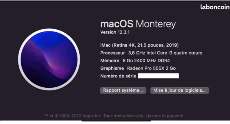 iMac 21.5 Retina 4K de 2019