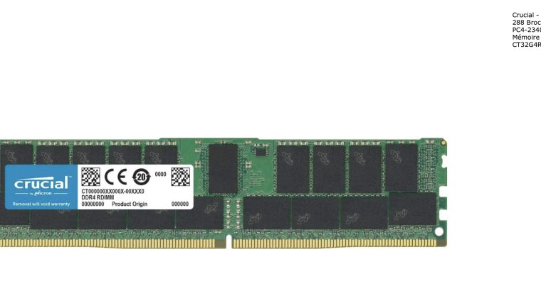 Crucial – DDR4-32 Go – DIMM 288 Broches – 2933 MHz