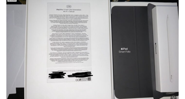 iPad Pro 11, 2To, Wi-Fi + Cellular m1 gris sidéral