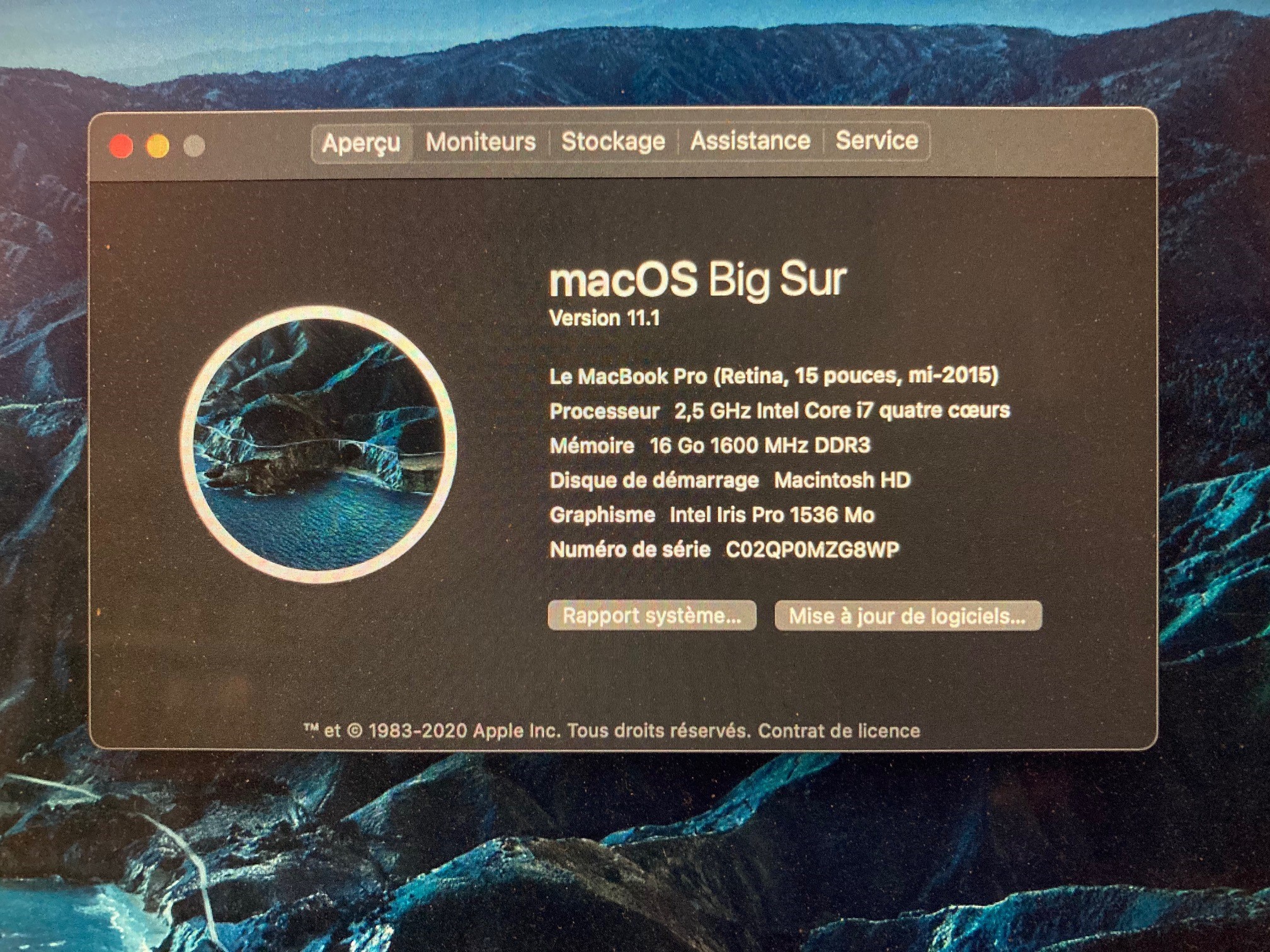 MacBook Pro 15″ mi-2015 16 Go RAM 512 Go SSD