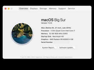 iMac 27″ fin 2014 i7 RAM 32GB SSD 256GB