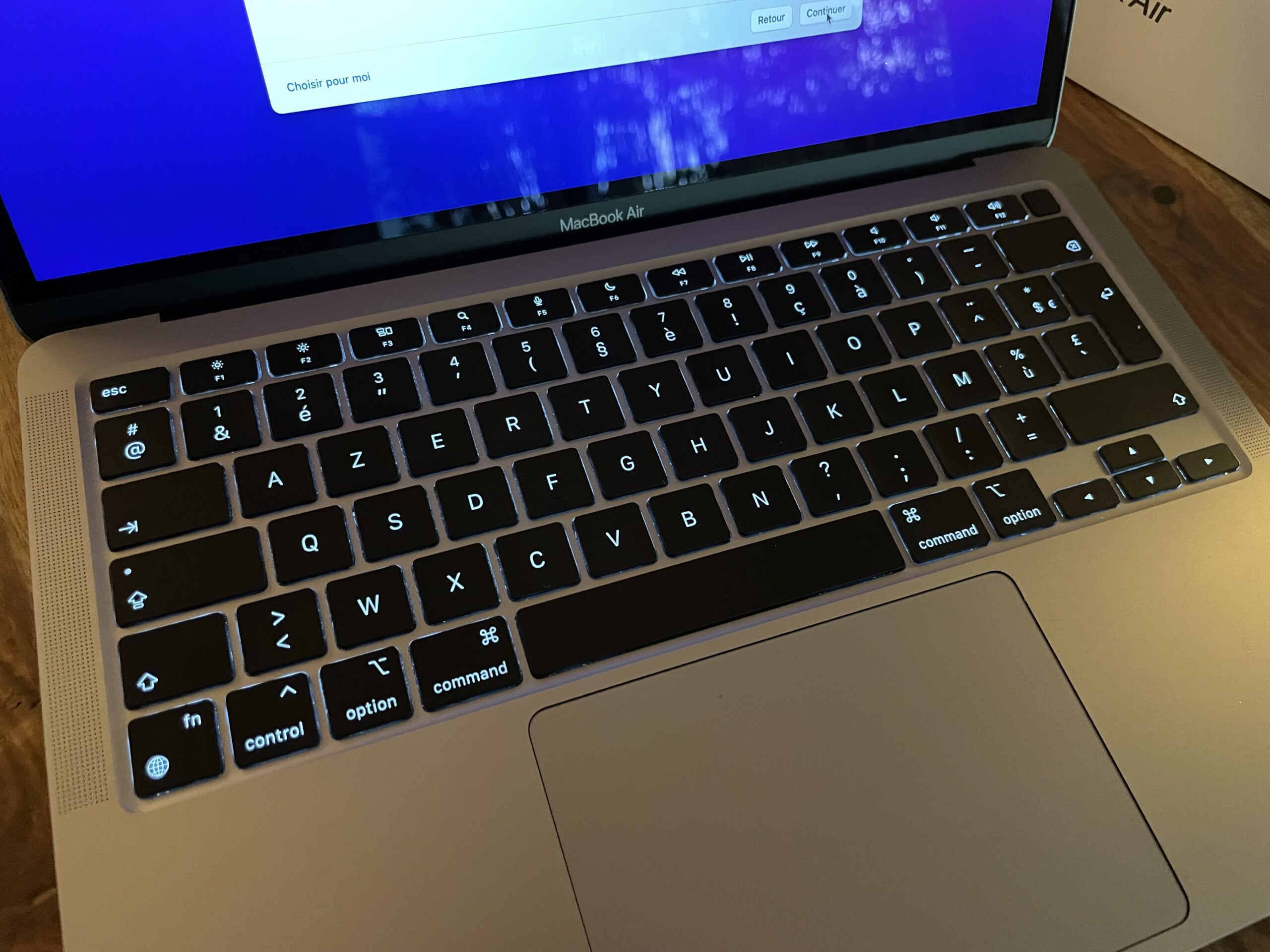 MacBook Air M1, 8G0/256GO, Gris sidéral