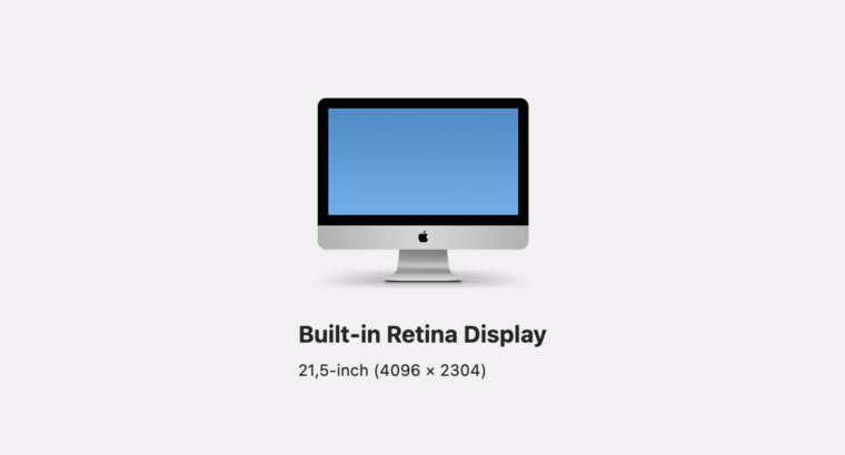 iMac Retina 4K 21,5″ 2019 3 GHz 16Go i5 1To FD