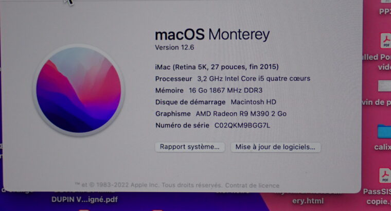 iMac 27 pouces fin 2015