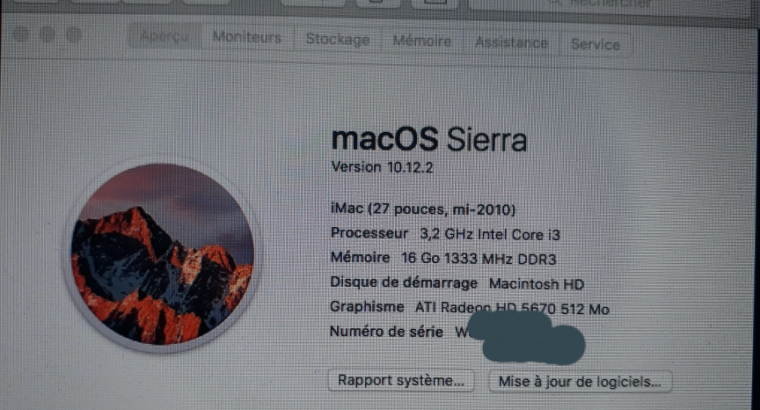 iMac 27 pouces, mi-2010