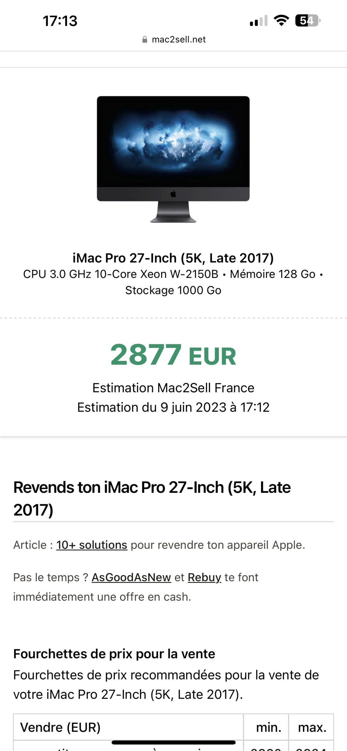 iMac Pro 128Go Ram 10 coeurs