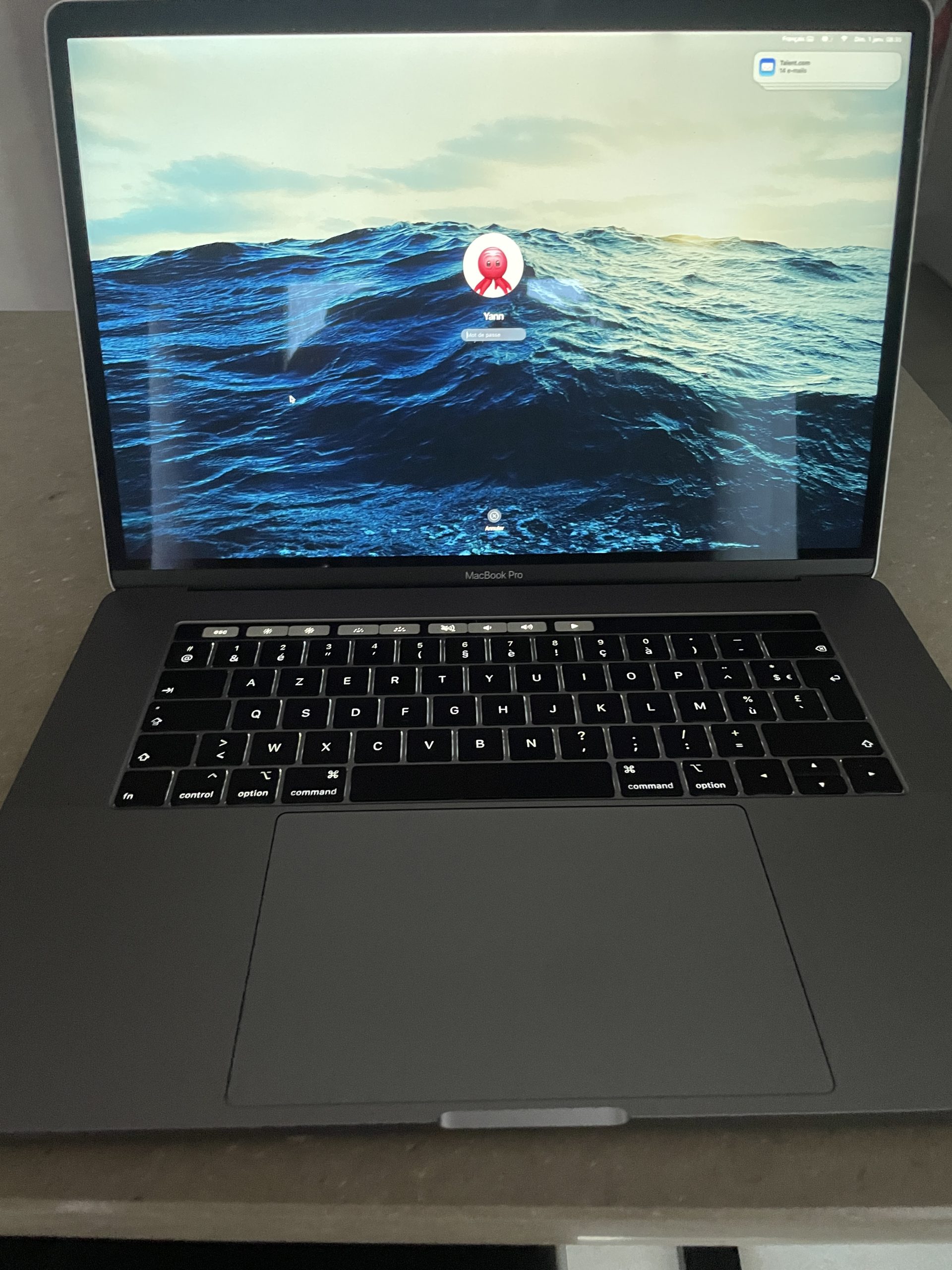 MacBook Pro core i9 15 pouces – 2019