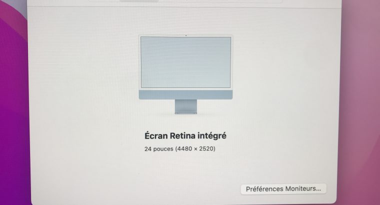 iMac 24″ M1 – SSD 500Go – RAM 8Go