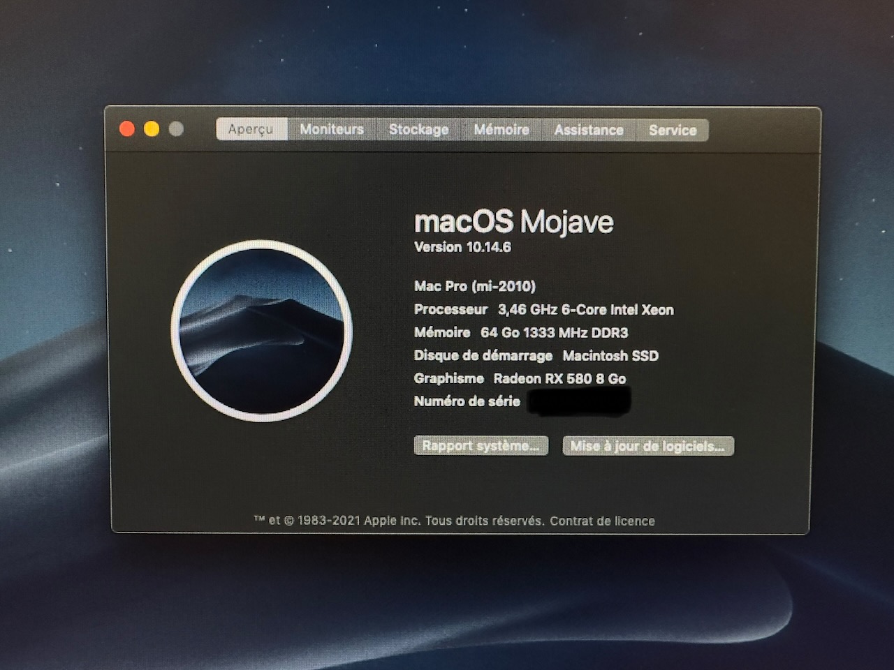 MacPro 5.1 Mi-2010 boosté