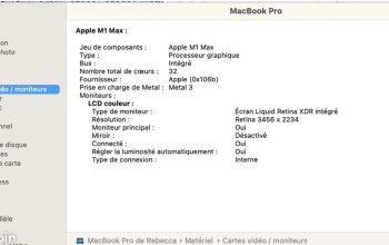 MacBook Pro 16″ M1 Max 64Go