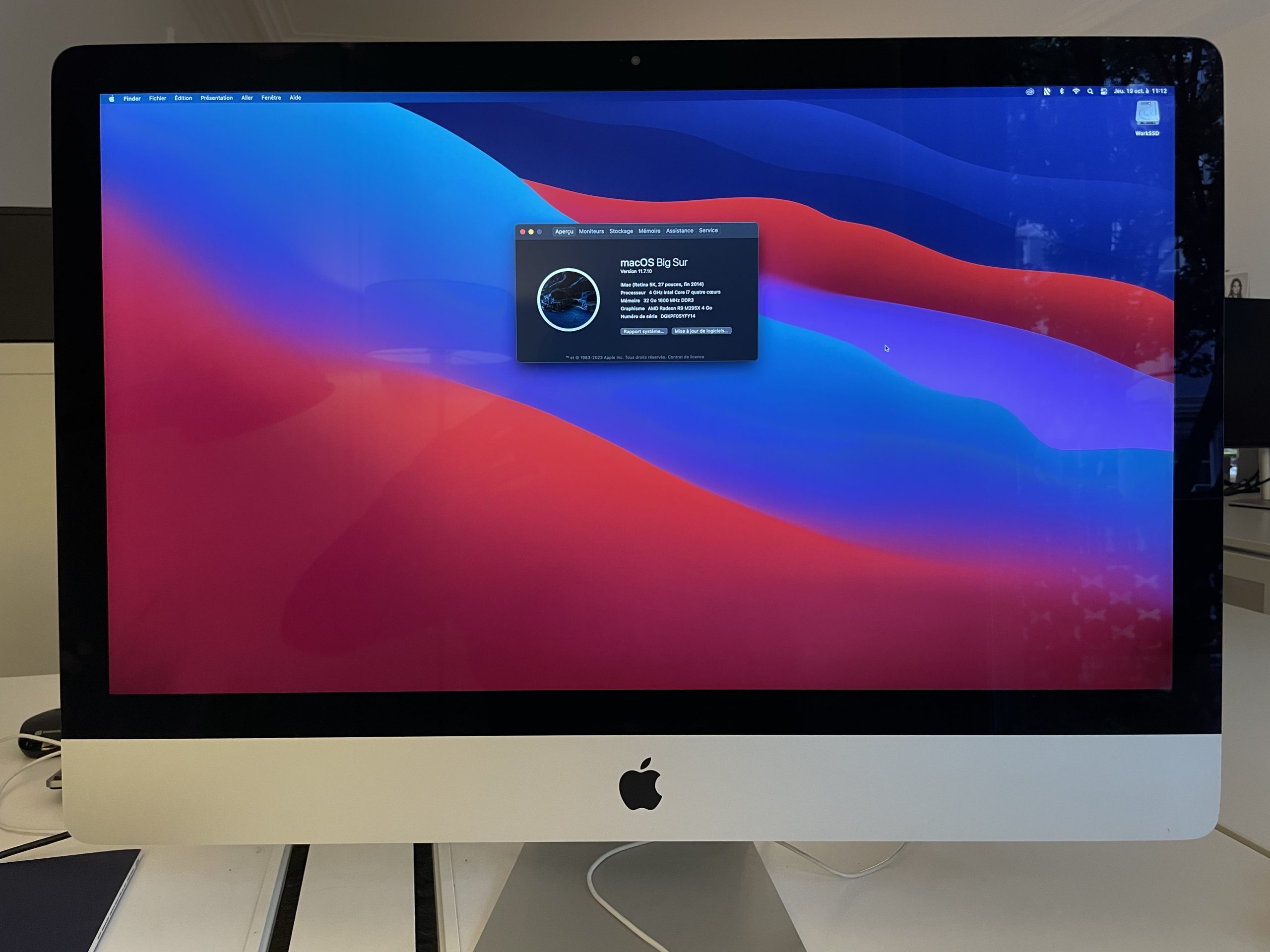 iMac Retina 5K 27″ (2014) Intel Core i7 4 cœurs