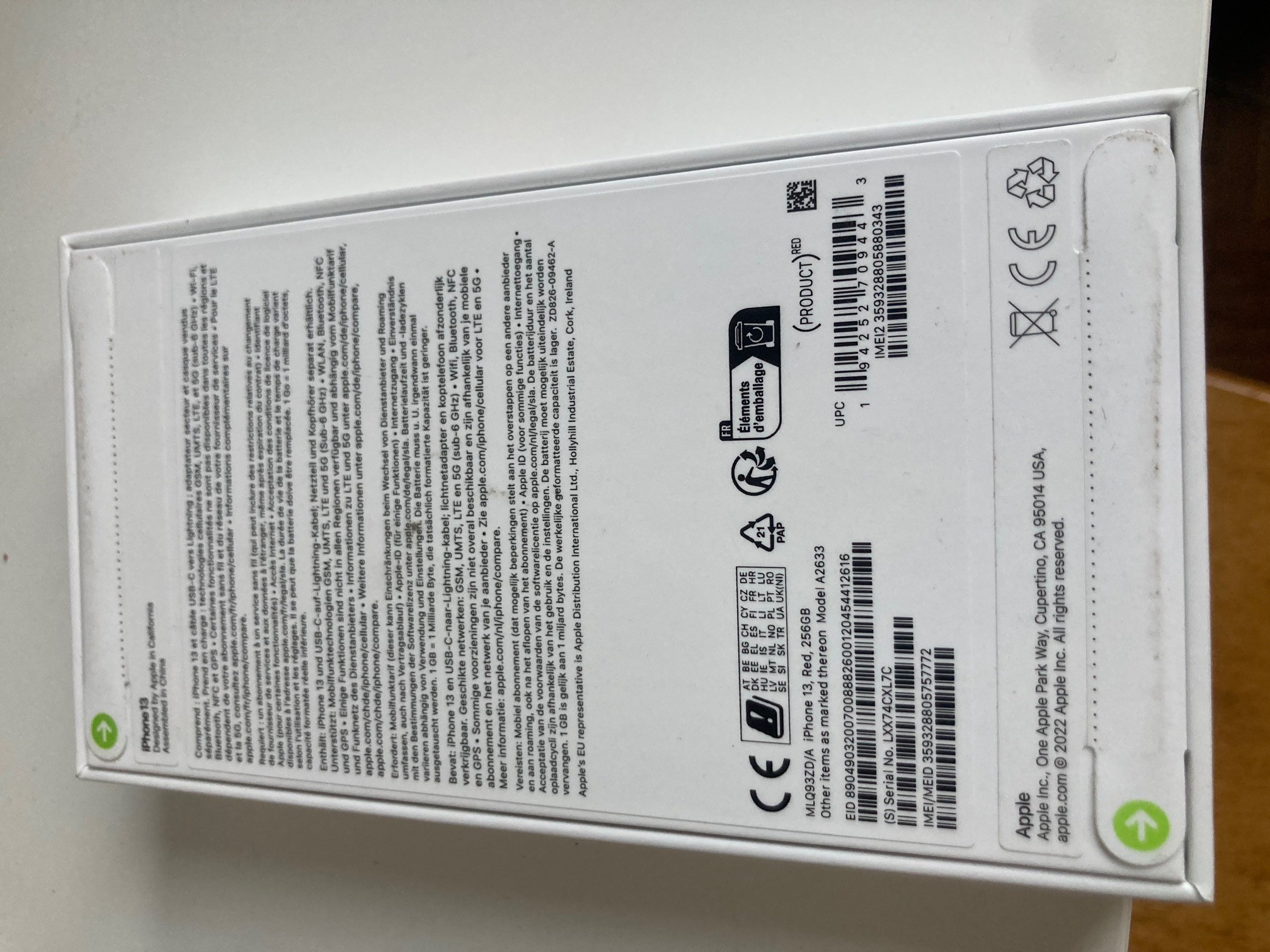 Iphone 13 256GO neuf sous emballage scellé