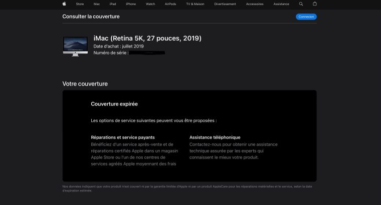iMac Retina 5K 27 pouces 2019