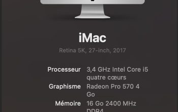 iMac 27 Pouces / i5/ Fusion Drive 3 Go