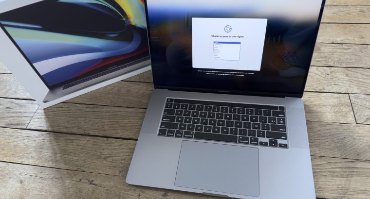 MacBook Pro 16″ Core i9 64G ram 1 To SSD AMD 5500M