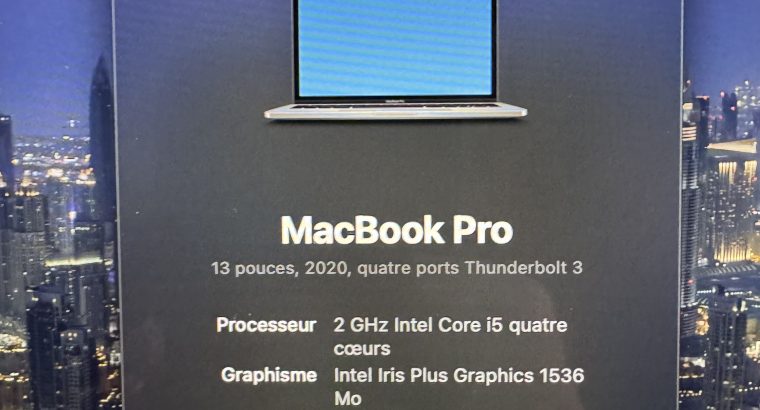 Vends MacBook Pro 13″ 2020 (très bon état)